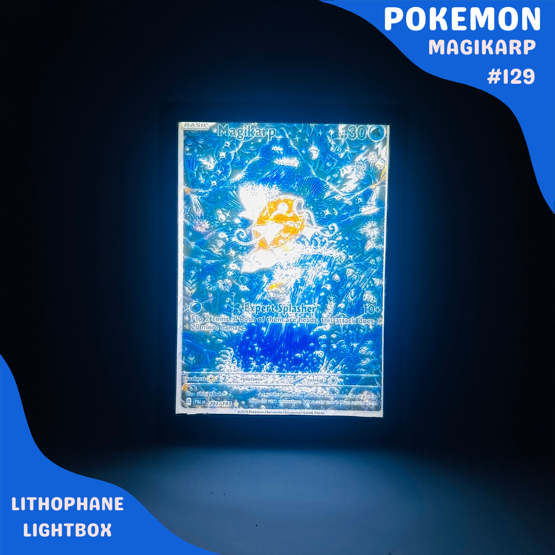 Magikarp Pokémon Lithophane Light Box – Unique 3D Printed Night Light Gift for Pokémon Fans & Collectors - PokePrinting