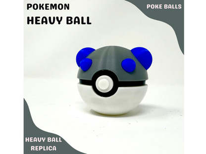 Heavy Ball Pokemon Prop High-Quality Decorative Pokeball for Display and Cosplay Multiple sizes - PokePrinting